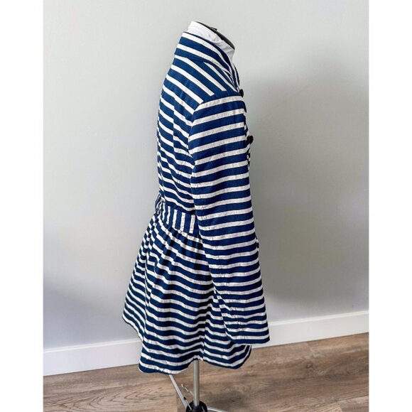 Express Striped Fit and Flare Trench Coat - Picture 5 of 12